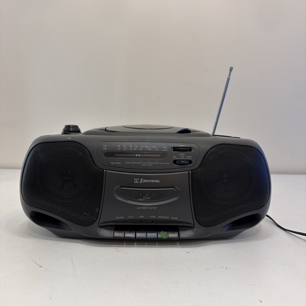 Emerson PD6607 Stereo AM/FM Radio Cassette Recorder Disk Player  Boombox